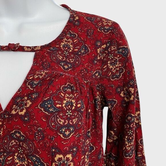 American Eagle Floral Babydoll Mini Dress Women's Sz XXS Boho Festival Coachella - Picture 4 of 16